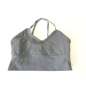 GLYDER Premier Sports Bra Strappy Crop Navy White Stripe Sports Bra Medium